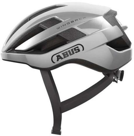 Kask rowerowy Abus Wingback błyszczący srebrny l - 57-61 cm - srebrny - odpowiedni do stosowania na rowerach wyścigowych - rowerach szutrowych - 270 g