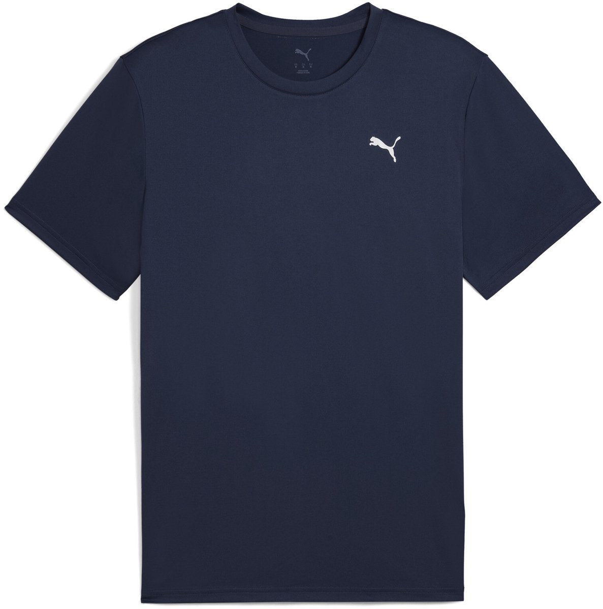 Męska koszulka sportowa Puma m tad Essentials solid cat tee (lc small cat) - granatowo-biała