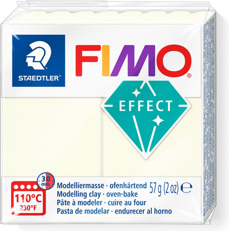 Efekt Fimo - blok z masy modelarskiej utwardzany w piecu standardowy 57 g - świecący w ciemności