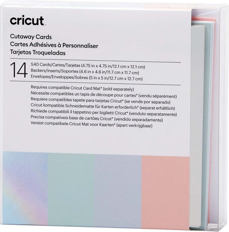 Zestaw kart wyciętych Cricut pastel r40, tulipanowoniebieski, pudrowy