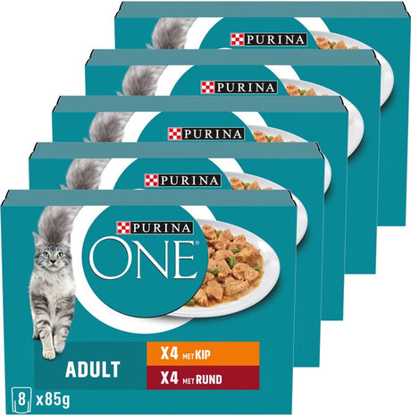 Purina one purina® one® Adult - mokra karma dla kotów - kurczak wołowy - 40 x 85 g