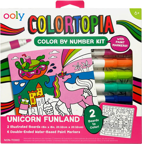 Ooly - colortopia - kolorowanie po numerze - kraina jednorożców