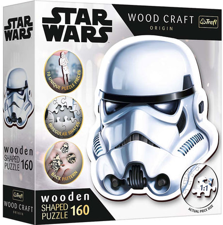 Trefl puzzle Star Wars drewniany hełm szturmowca 160 elementów fsc.