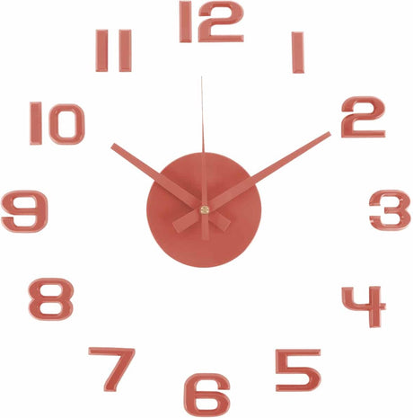 Karlsson wandklok diy sunset numbers - rood - ø35cm - wandklok scandinavisch