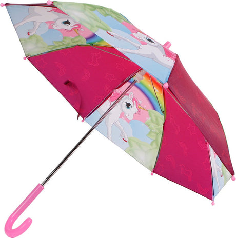 Parasolka dziewczęca Jednorożec 70 cm poliester różowy