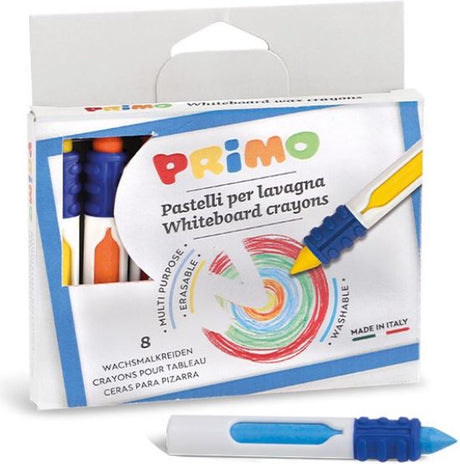 Primo - 8 wymazywalnych kredek woskowych z uchwytem ø9x80mm w pudełku