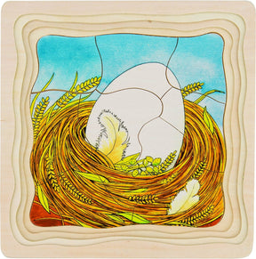 Puzzle drewniane Goki - kurczak