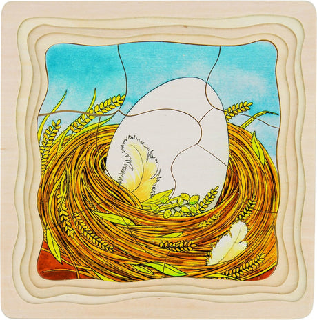 Puzzle drewniane Goki - kurczak