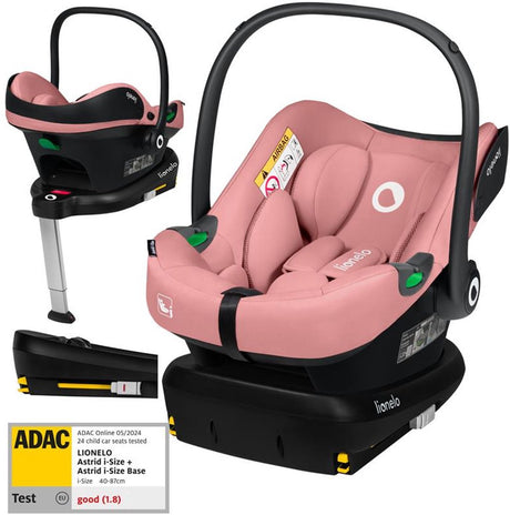 Zestaw Lionelo Astrid i-size – fotelik samochodowy 40–87 cm + baza isofix – testowany pod kątem ADAC – r129 i-size – pianka z pamięcią kształtu – regulowany zagłówek – zabezpieczenia boczne – fotelik dri-seat – lekki – uniwersalnie kompatybilny