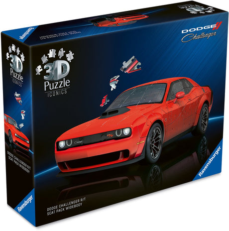 Puzzle 3D Ravensburger Iconics Dodge Challenger - 167 elementów.