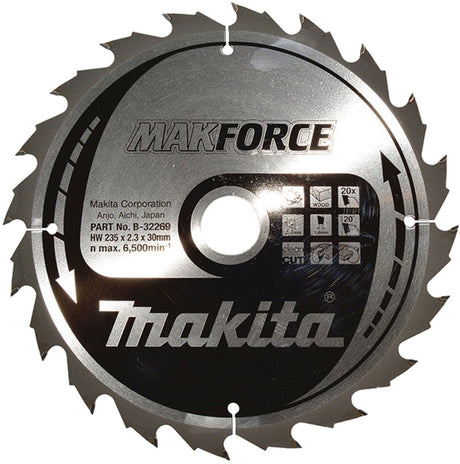 Piła tarczowa Makita do drewna | makforce | ø 235mm otwór na oś 30mm 20t - b-32269