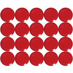 Magnesy do tablic maul 6176125 czerwone, opakowanie 20 szt