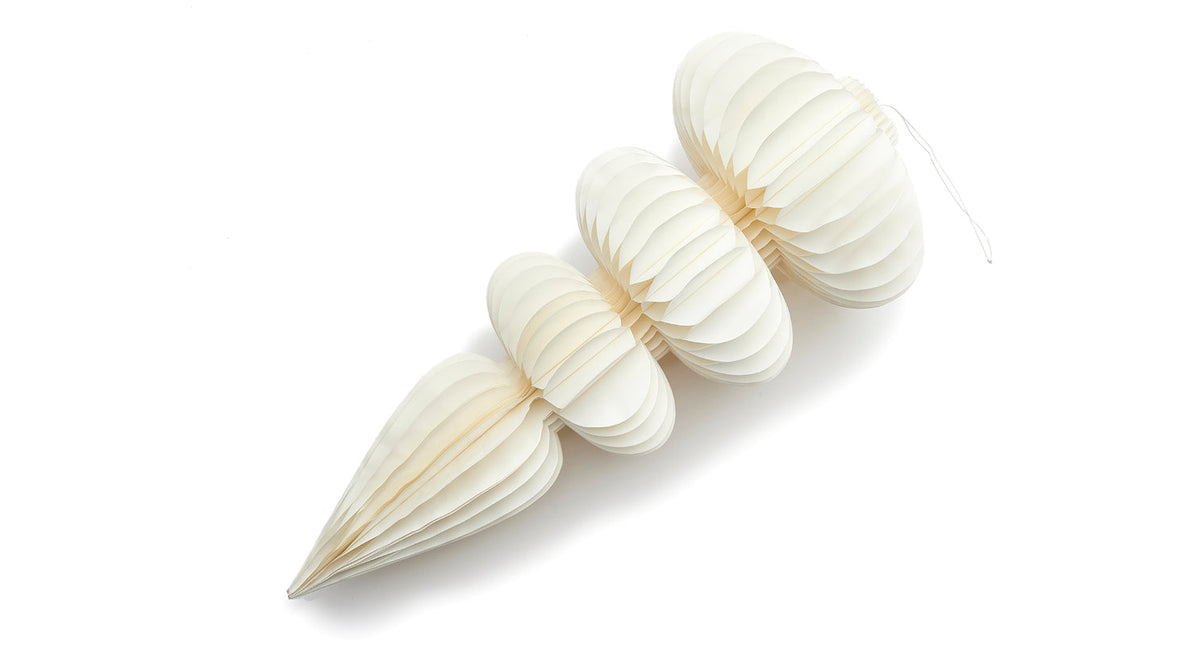 Paper cone hanger ø35x78cm cream