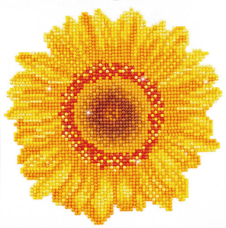 Diamentowy dotz® diamentowy słonecznik dotz - malowanie diamentowe - 3257 dotz - 20x20 cm