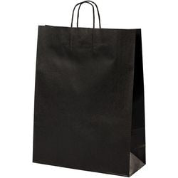 Torba papierowa m czarna 15,7 l 320x120x410 mm