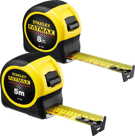 Dwupakowa miara taśmowa Stanley Fatmax 8m + 5m | zbroja ostrza - fmht31725-0