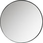 Woood doutzen spiegel - metaal - zwart - 80x80x5