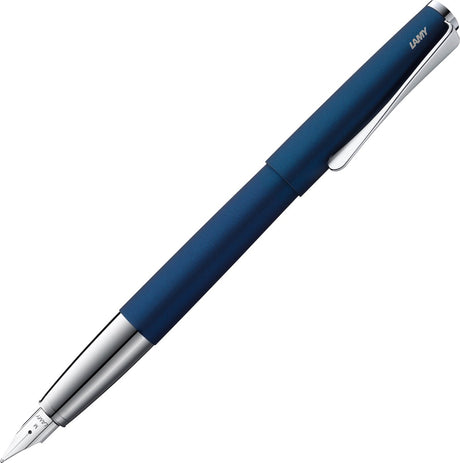Pióro wieczne Lamy studio imperialblue – elegancka, w całości metalowa obudowa – z klipsem typu śmigła i stalówką o średniej grubości (m) – zawiera wkład atramentowy t 10 niebieski