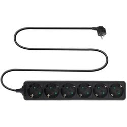 Listwa zasilająca Act czarna – 6-żyłowa – kabel 3 metry – ac2460