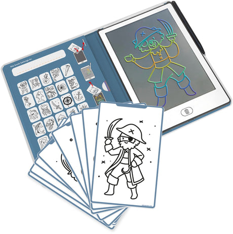 Kidywolf - mini tablet rysunkowy kidydraw dla dzieci - motyw piratów oceanicznych - edukacyjny - od 4 lat