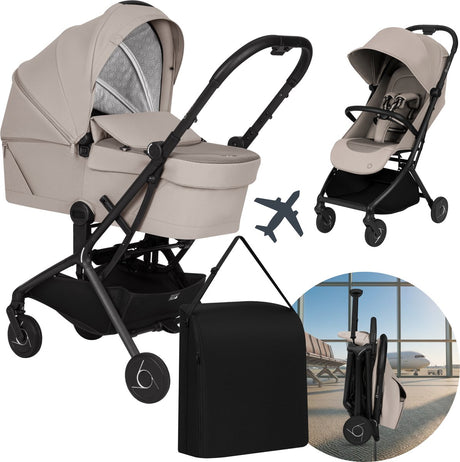 Lionelo sia flex kinderwagen buggy – cabinewagen – reiswieg wandelwagen – ultralicht 6,1 kg – compact inklapbaar – 3d ventilatie – airydots matras – eénhandsbediening – incl. accessoires