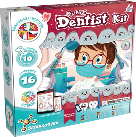 Science 4 you science4you Zestaw startowy dentysty – edukacyjne pudełko eksperymentalne – zestaw do zabawy dentystycznej dla dzieci – od 5 lat