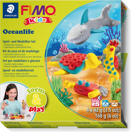 Fimo kids 8034 - Modelina utwardzana w piecu - Zestaw do zabawy Sea Life
