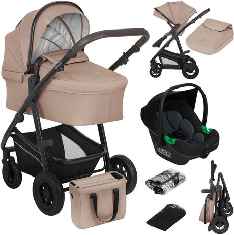 Wózek Lionelo Bianka 3 w 1 - w komplecie. fotelik samochodowy - 0-22kg - xxl - wózek 3w1 - regulowany drążek do prowadzenia - składany - zestaw akcesoriów - budka przeciwsłoneczna xxl - kółka łożyskowane - łóżeczko turystyczne