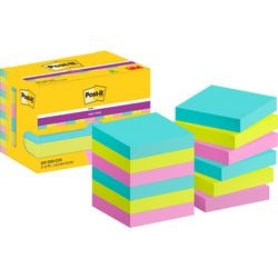 Karteczki samoprzylepne Post-it Super Sticky Notes post-it 622-12ss-cos 47,6x47,6 mm gładki zielony, różowy, turkusowy