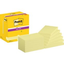 Super karteczki samoprzylepne post-it 655-12sscy-eu 76x127 mm gładki żółty