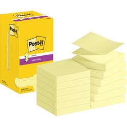 Karteczki samoprzylepne Post-it Super Sticky Z-Notatki post_it r330-12sscy 76x76mm żółte