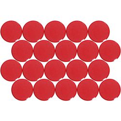 Magnesy do tablic maul 6178125 czerwone, opakowanie 20 sztuk
