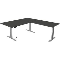 Biurko Kerkmann typu sit-stand 10235913 płyta wiórowa antracyt, srebrny
