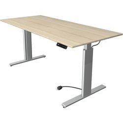Biurko Kerkmann typu sit-stand 10233250 płyta wiórowa klon, srebrny