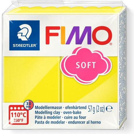 Fimo miękka glinka modelarska 57 g limonkowo-żółta