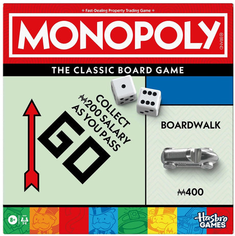 Klasyczna gra planszowa Monopoly hasbro - gra rodzinna - zabawka edukacyjna.