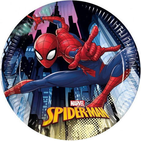 Procos talerze imprezowe spider-man 20 cm papierowe niebieskie 8 sztuk