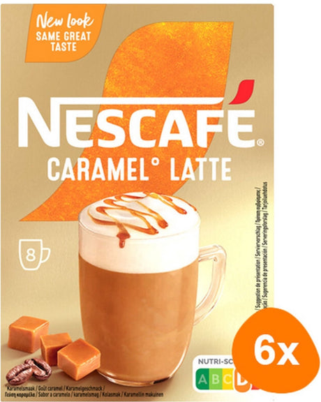 Kawa rozpuszczalna Nescafé Caramel Latte - 6 pudełek x 8 torebek