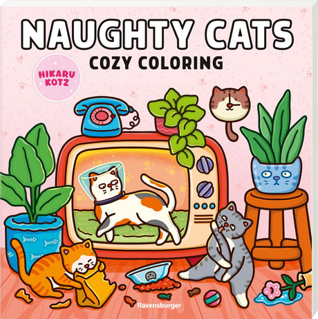 Ravensburger naughty cats colouring book | kleurboek met ondeugende katten | creatief kleurplezier voor kattenliefhebbers