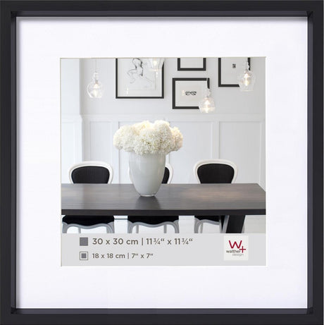 Styl Walther stalowy - ramka plastikowa - rozmiar zdjęcia 30x30cm - czarna
