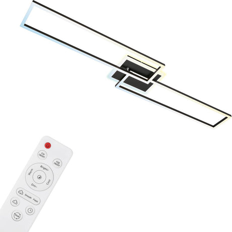 Briloner Frame s - inteligentna lampa sufitowa LED - lampa sufitowa z możliwością ściemniania - CCT - funkcja oświetlenia nocnego - funkcja timera - funkcja pamięci - możliwość ściemniania za pomocą pilota