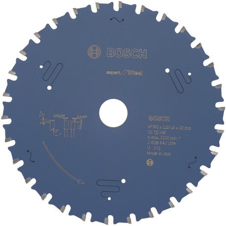 Piła tarczowa Bosch Expert do stali 160 x 20 x 2,0 mm, 30