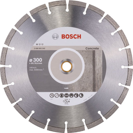 Bosch - tarcza diamentowa standardowa do cięcia betonu 300 x 20,00+25,40 x 2,8 x 10 mm
