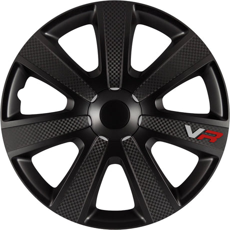 kołpaki VR Carbon 14 cali ABS czarne, zestaw 4 szt