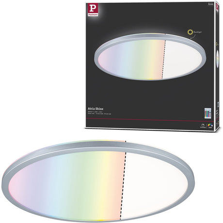 Panel LED Paulmann atria połysk podświetlenie okrągły 420 mm 20w 2200lm rgbw chrom matowy ściemnialny
