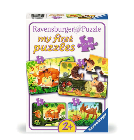 Puzzle Ravensburger leśne zwierzęta - układanka - 2, 4, 6, 8 elementów