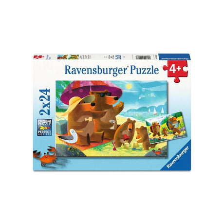 Puzzle Ravensburger Miś rodzinne wakacje 2x24 elementy