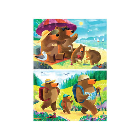 Puzzle Ravensburger Miś rodzinne wakacje 2x24 elementy