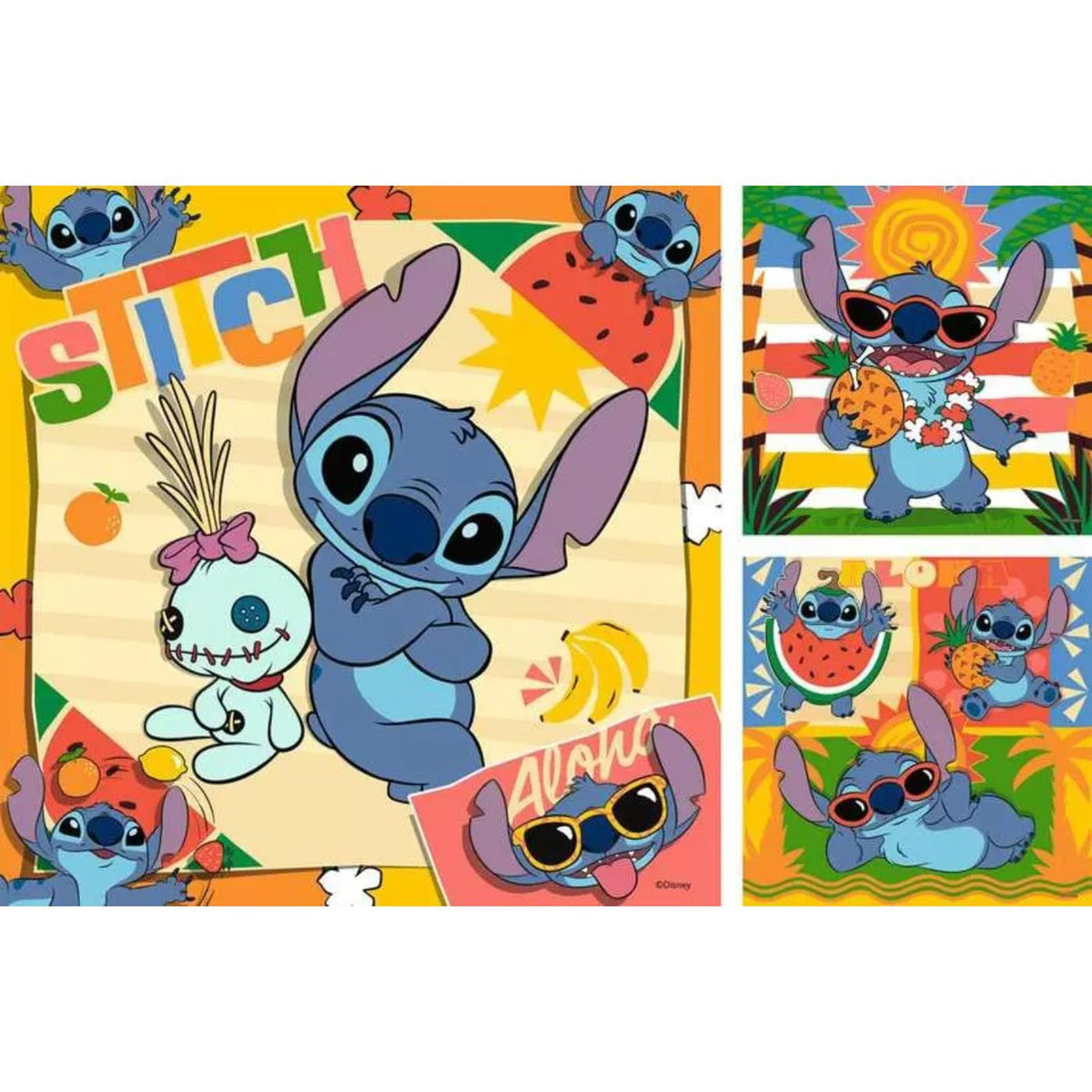 Puzzle Ravensburger Disney Stitch 3x49 elementów