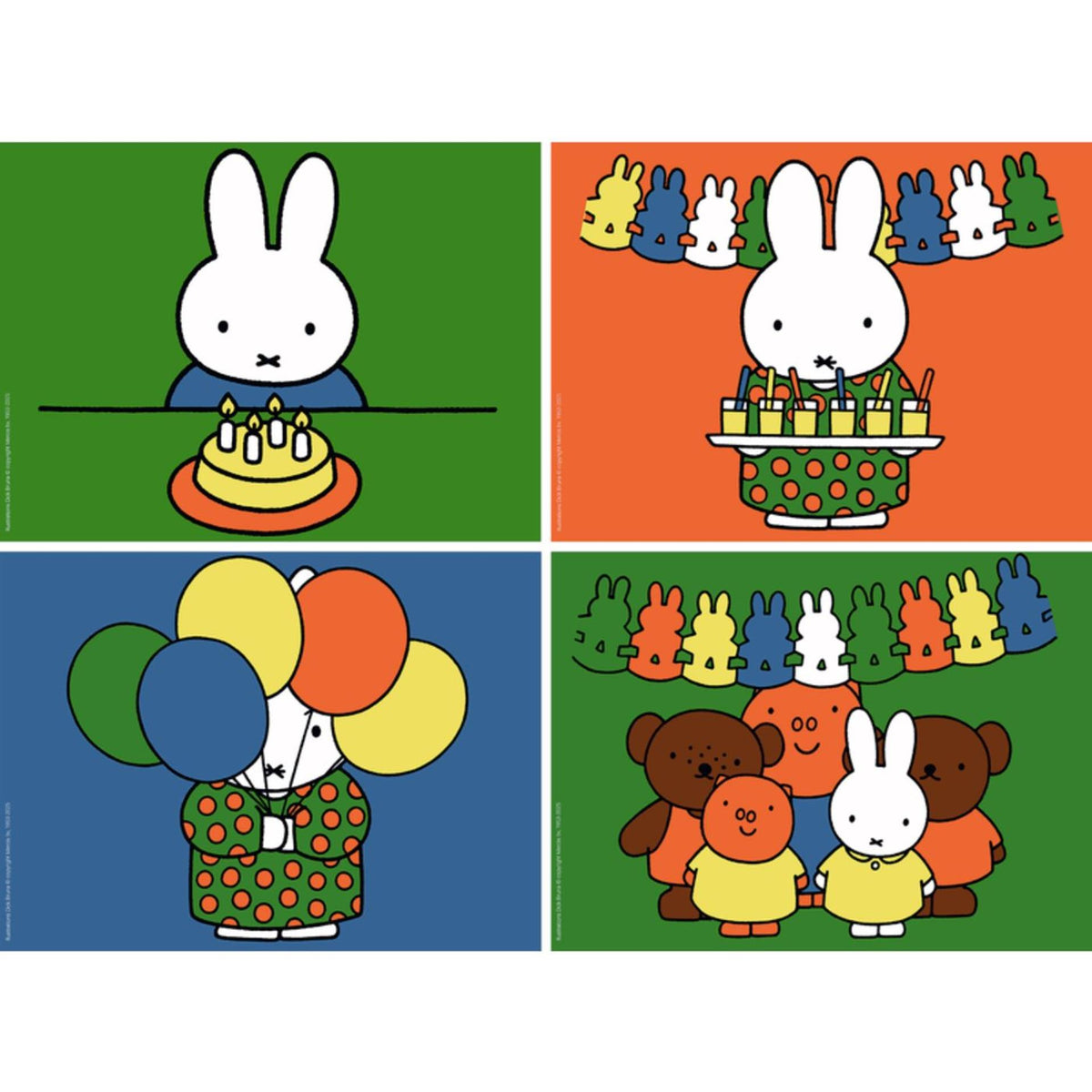 Puzzle 4 w 1 Ravensburger Miffy 70 lat